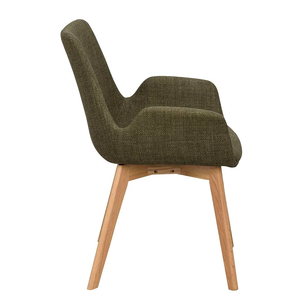 Skandi Polsterstuhl In Dunkelgrün - Maylana (2er Set) - Image 4
