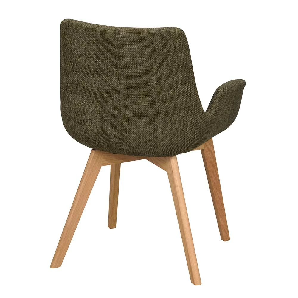 Skandi Polsterstuhl In Dunkelgrün - Maylana (2er Set) - Image 5