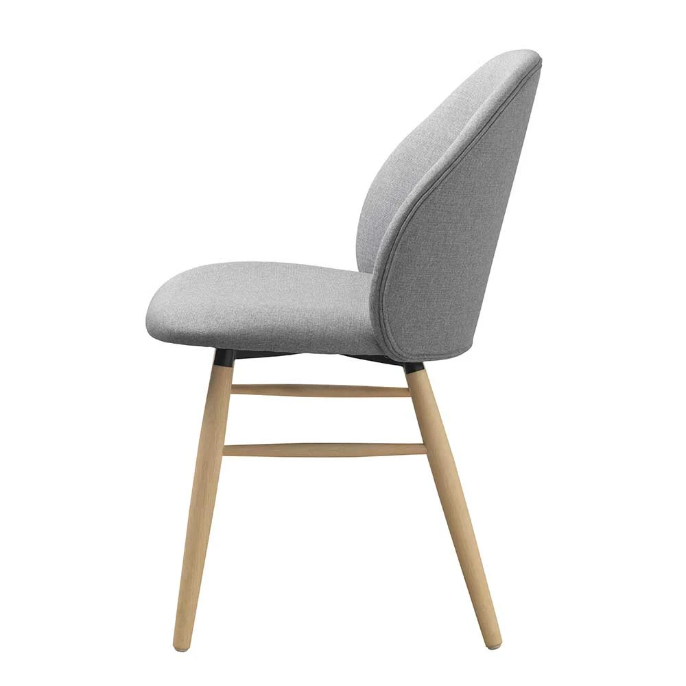 Skandi Polsterstuhl In Hellgrau - Rochella - Image 4