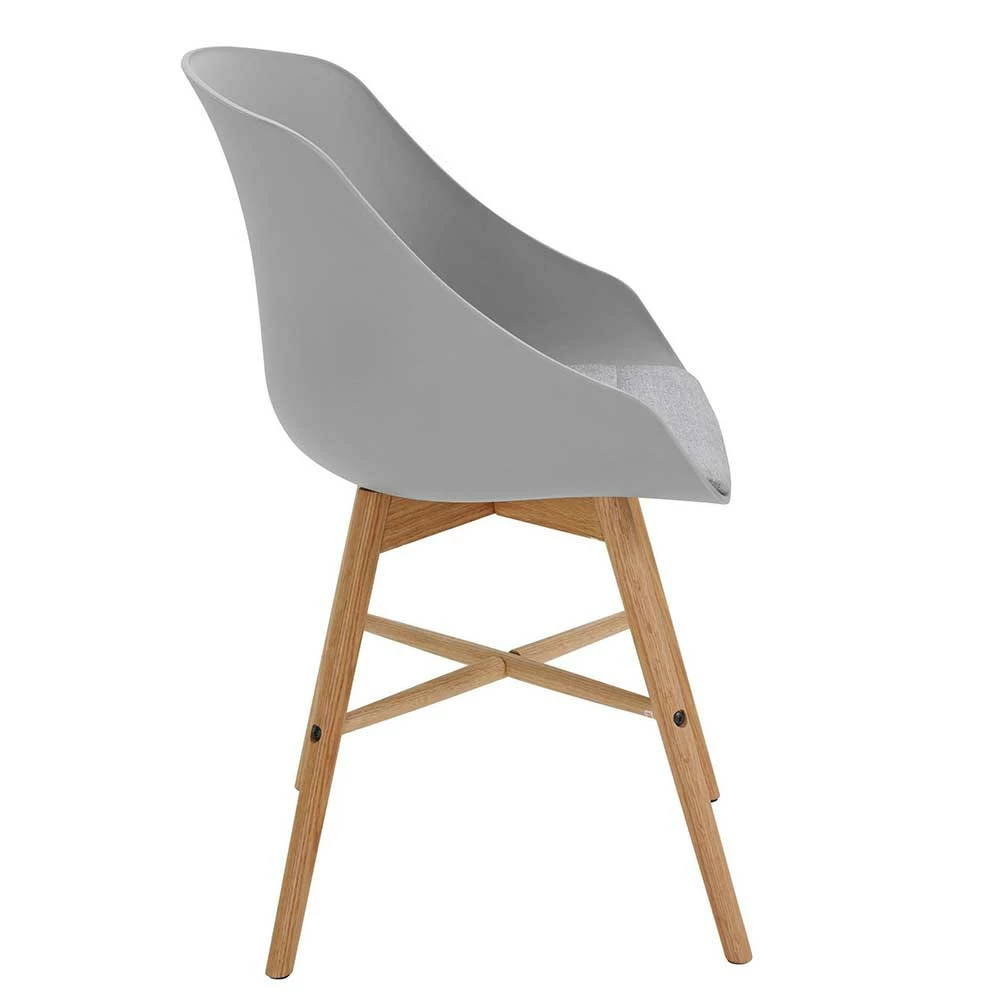 Skandi Schalenstuhl In Grau - Suvanica (2er Set) - Image 4