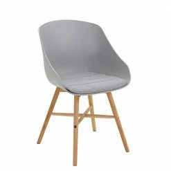 Skandi Schalenstuhl In Grau - Suvanica (2er Set)