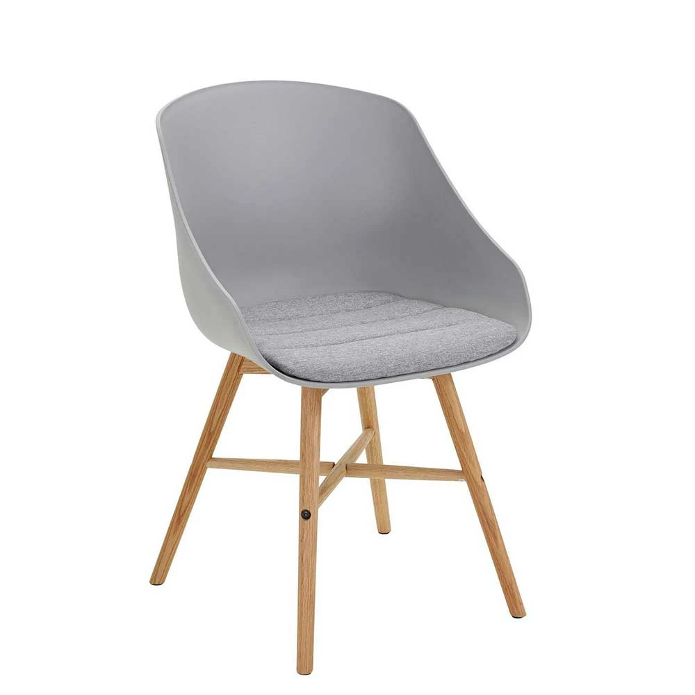 Skandi Schalenstuhl In Grau - Suvanica (2er Set)