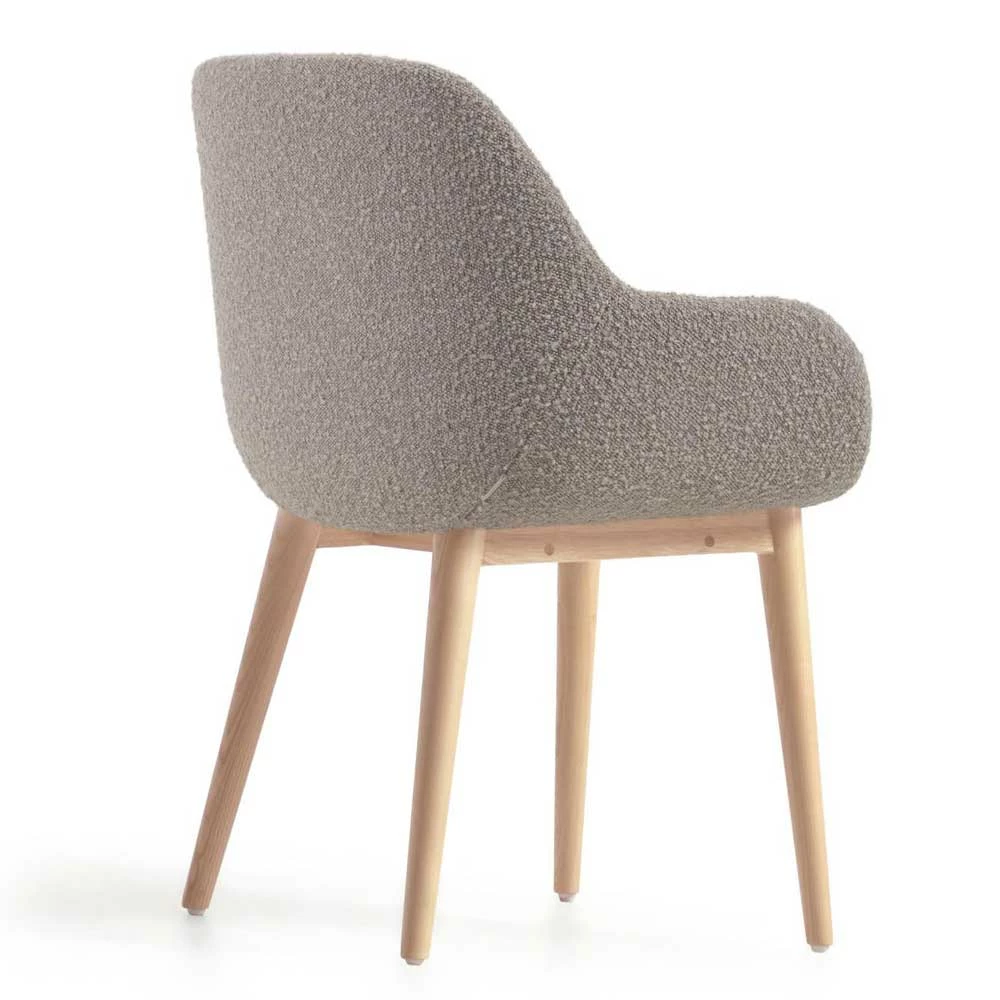 Skandi Stuhl aus Boucle Hellgrau - Brian (4er Set) Skandi Stuhl Aus Boucle Hellgrau - Brian (4er Set) -Dariana shop skandi stuhl aus boucle hellgrau mit holzgestell esche brian 04
