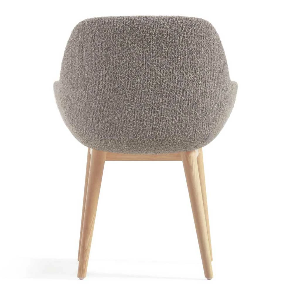 Skandi Stuhl aus Boucle Hellgrau - Brian (4er Set) Skandi Stuhl Aus Boucle Hellgrau - Brian (4er Set) -Dariana shop skandi stuhl aus boucle hellgrau mit holzgestell esche brian 05