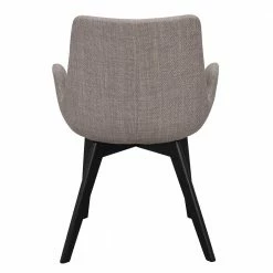 Skandi Stuhl Mit Armlehnen In Grau - Faszinata (2er Set) -Dariana shop skandi stuhl mit armlehnen in grau mit eiche gestell in schwarz faszinata 05