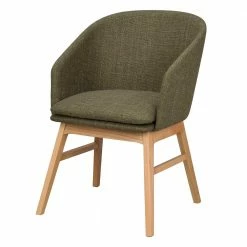 Skandi Tischsessel In Dunkelgrün - Loris (2er Set)