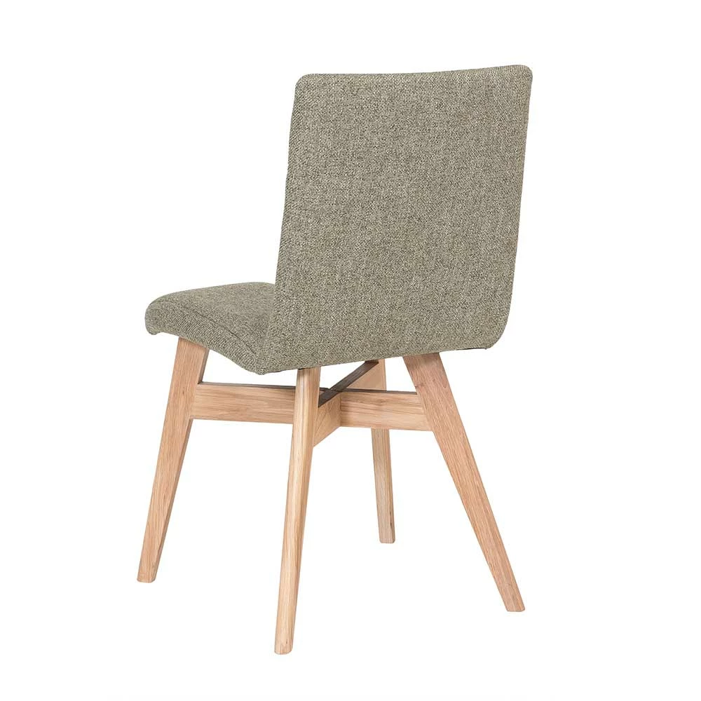 Solider Polsterstuhl Mit Gestell Eiche - Pusadon (2er Set) - Image 3