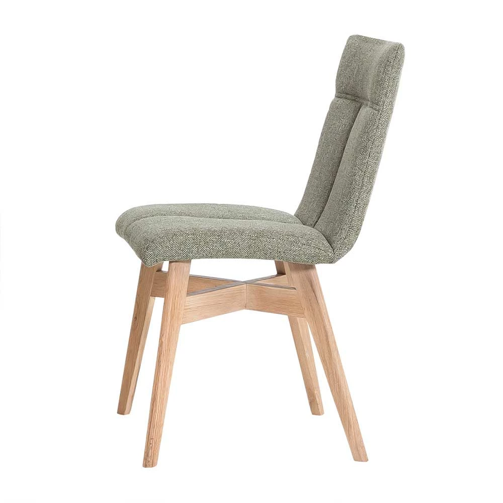 Solider Polsterstuhl Mit Gestell Eiche - Pusadon (2er Set) - Image 4