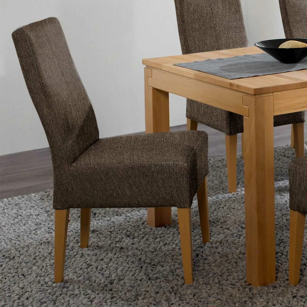 Stoff Polsterstuhl In Grau - Lessima (2er Set) - Image 3