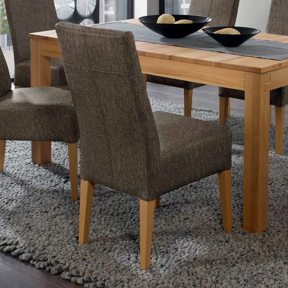 Stoff Polsterstuhl In Grau - Lessima (2er Set) - Image 4