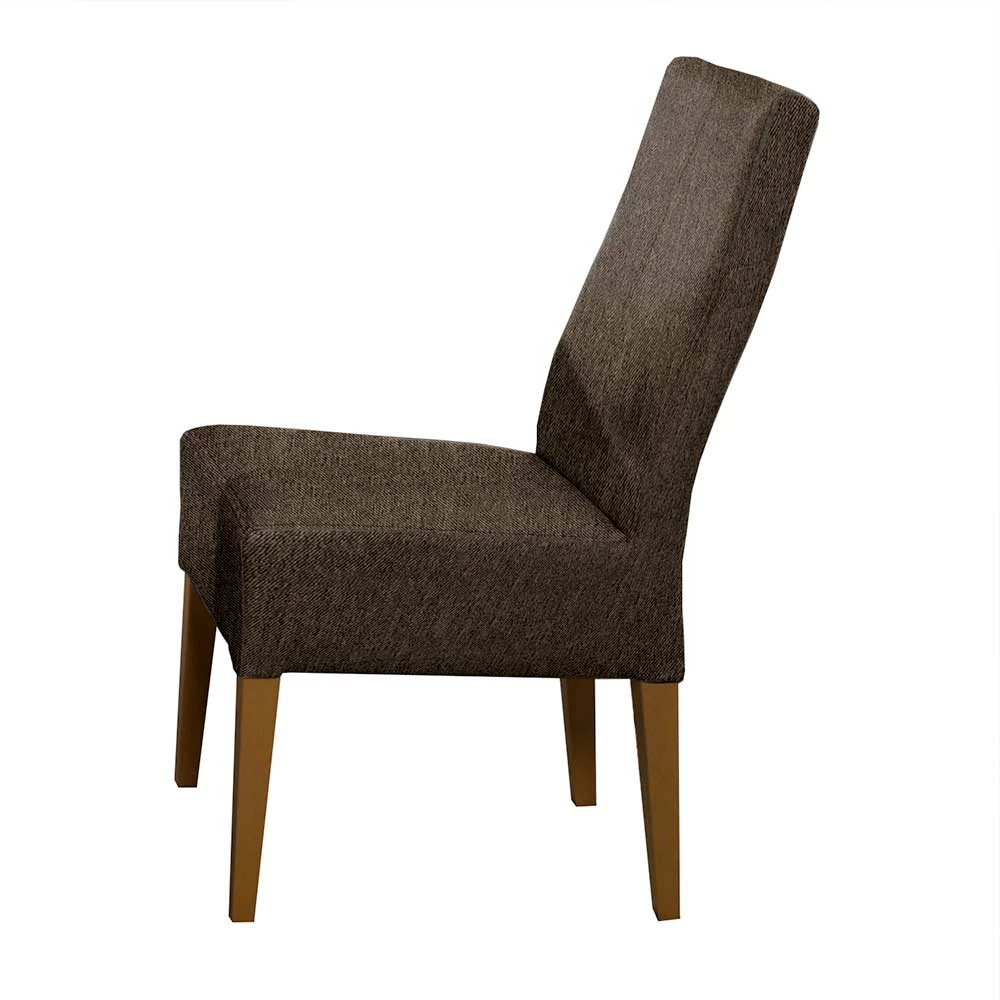 Stoff Polsterstuhl In Grau - Lessima (2er Set)