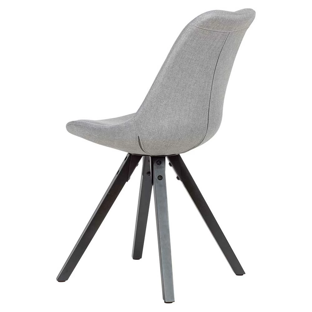 Stoff Schalenstühle In Hellem Grau - Oviedo (2er Set) - Image 4