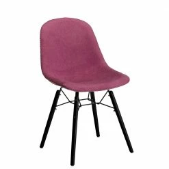 Stoff Schalenstühle In Pink - Lajara (2er Set)