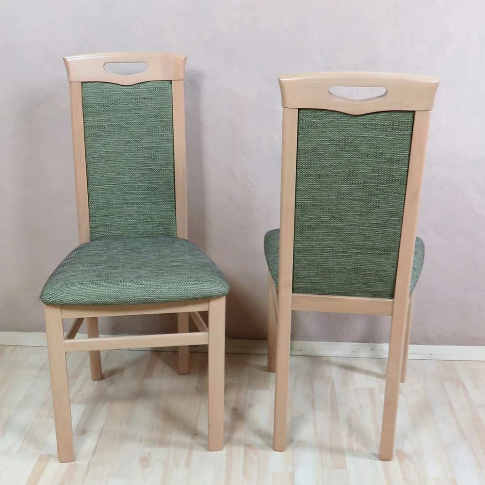 Stühle für Esszimmer & Küche Alwin in Oliv-Grün meliert (2er Set) Stühle Für Esszimmer & Küche Alwin In Oliv-Grün Meliert (2er Set) -Dariana shop stuehle fuer esszimmer kueche in oliv gruen meliert buche alwin 01
