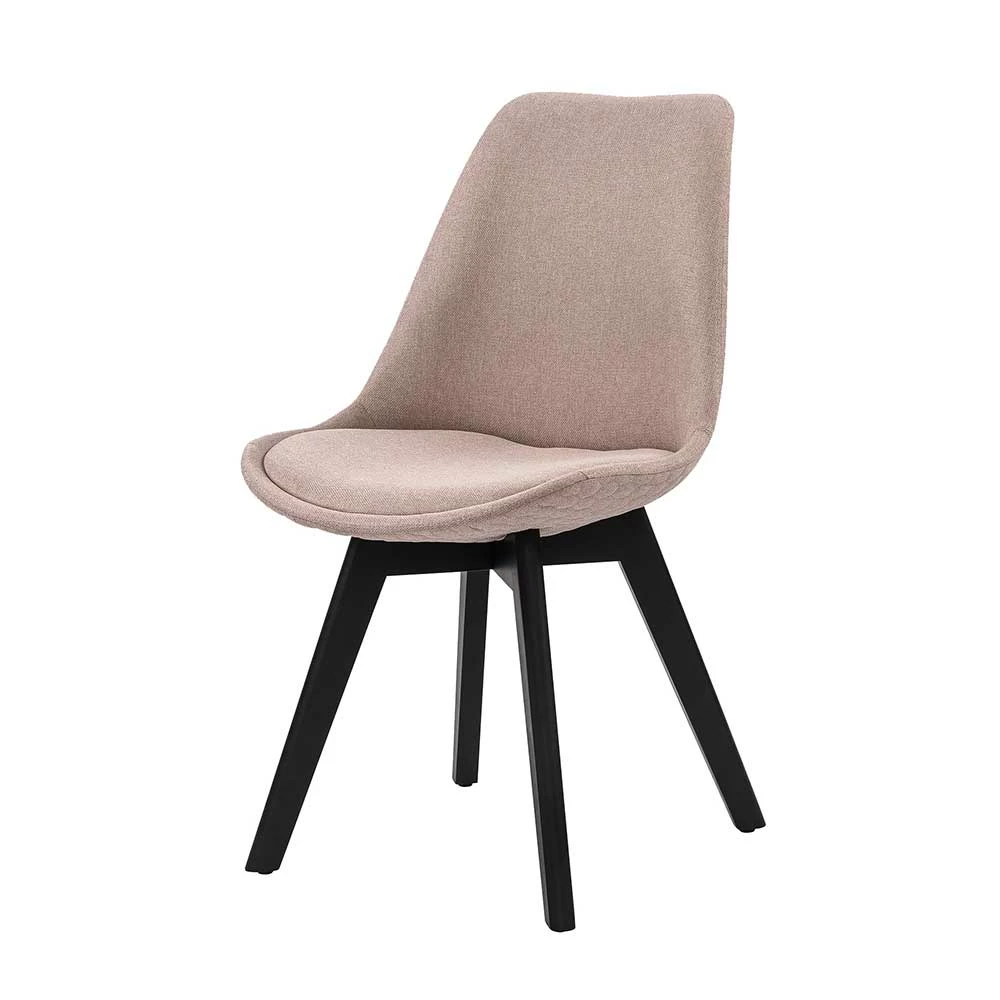 Stühle in Altrosa Webstoff - Cistra (2er Set) Stühle In Altrosa Webstoff - Cistra (2er Set) -Dariana shop stuehle in altrosa webstoff schwarz buche massivholz cistra 01