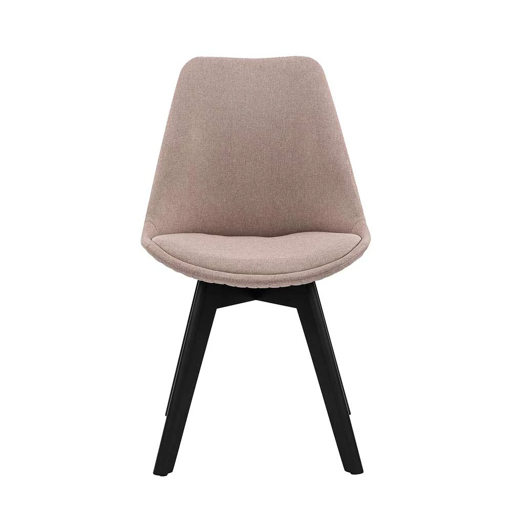 Stühle in Altrosa Webstoff - Cistra (2er Set) Stühle In Altrosa Webstoff - Cistra (2er Set) -Dariana shop stuehle in altrosa webstoff schwarz buche massivholz cistra 02