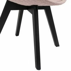 Stühle In Altrosa Webstoff - Cistra (2er Set) 6 Stühle In Altrosa Webstoff - Cistra (2er Set) -Dariana shop stuehle in altrosa webstoff schwarz buche massivholz cistra 04