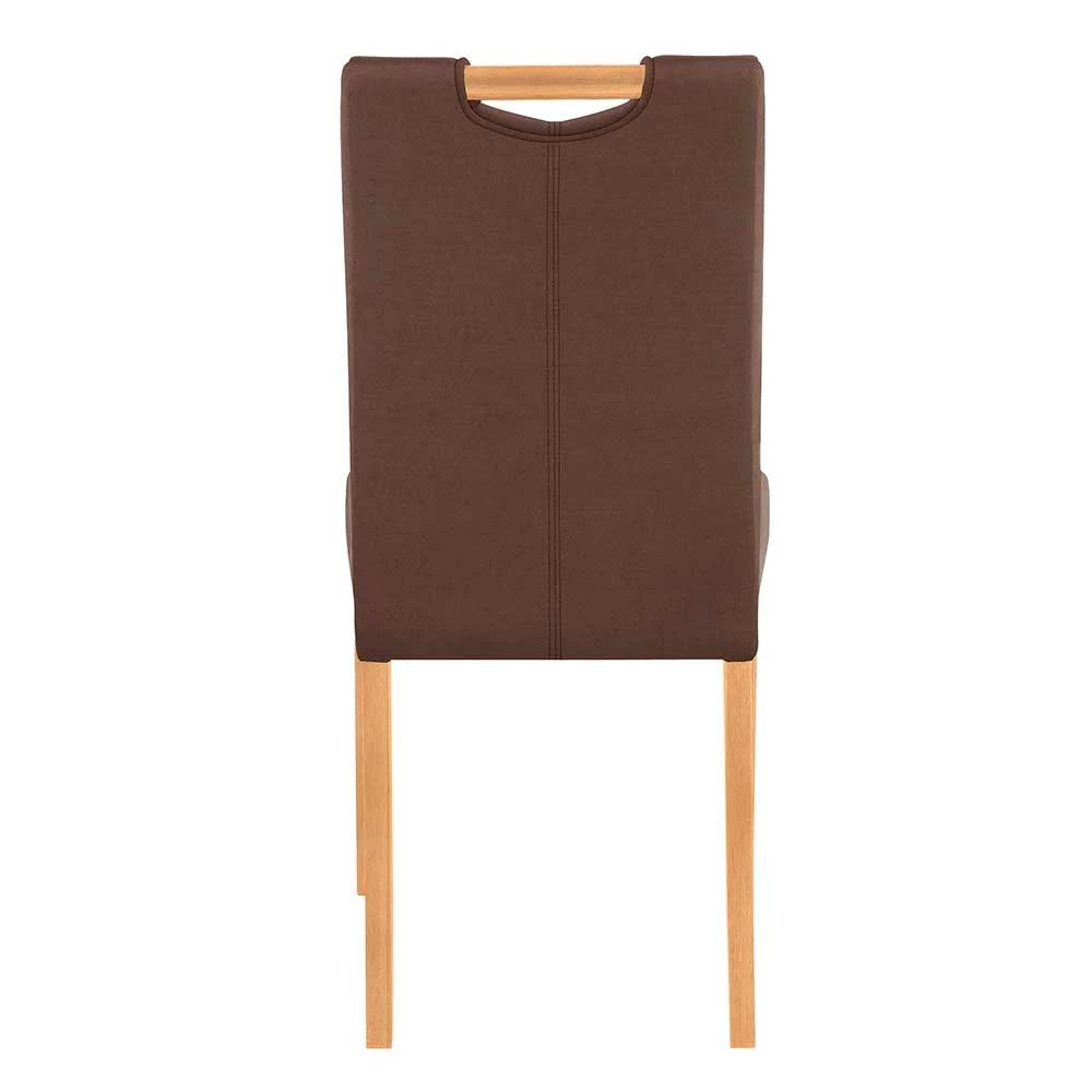 Stühle In Dunkelbraun & Natur - Vuressa (2er Set) - Image 4