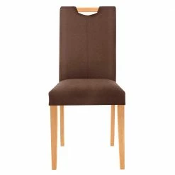 Stühle In Dunkelbraun & Natur - Vuressa (2er Set)