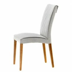 Stühle In Hellgrau & Eiche - Housten (2er Set) -Dariana shop stuehle in hellgrau eiche aus stoff massivholz housten 03