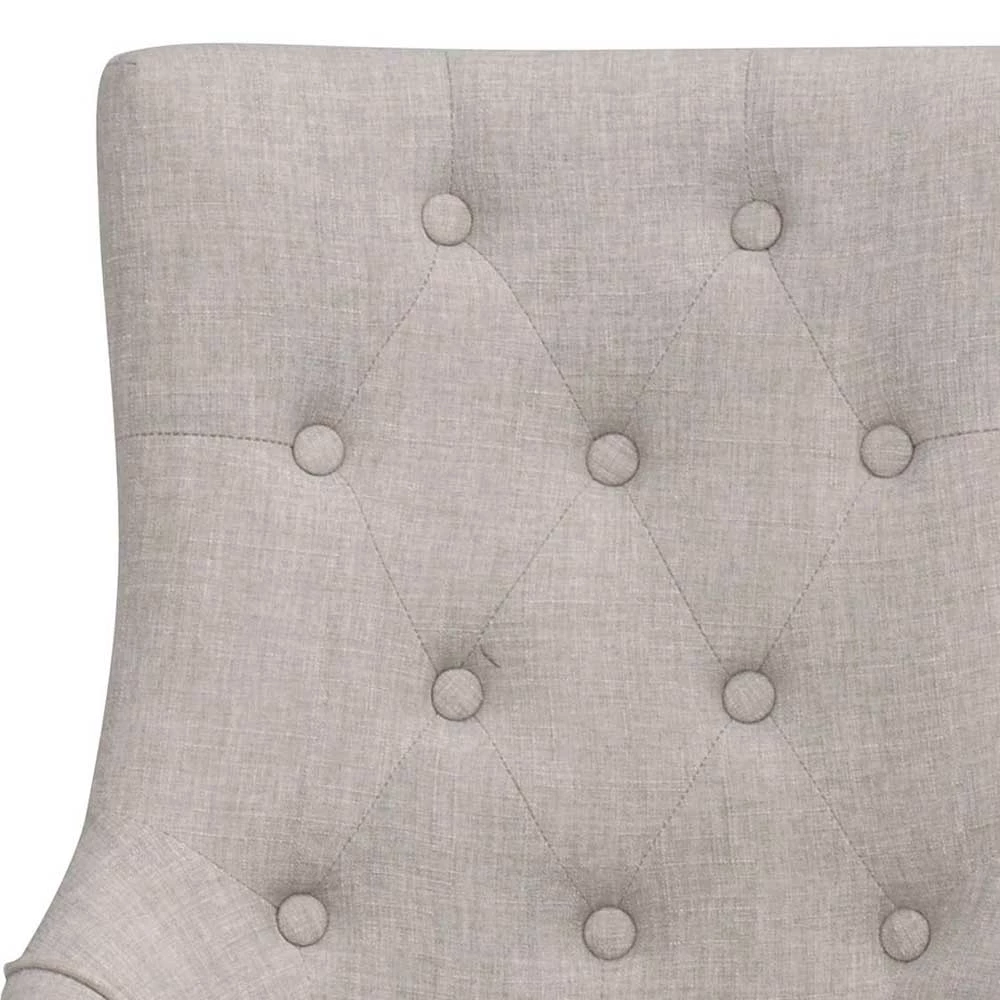 Stuhl Chesterfield Roady Mit Hellgrauem Stoff (2er Set) - Image 6