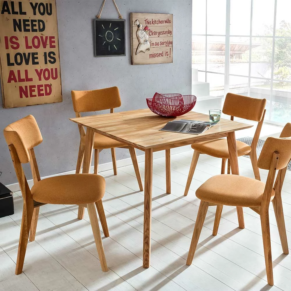 Stuhl In Orange Webstoff - Trasgona - Image 5