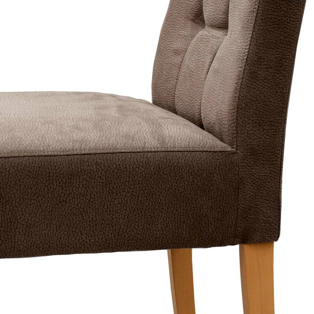 Stuhl in Taupe Microfaser - Adison Stuhl In Taupe Microfaser - Adison -Dariana shop stuhl in taupe microfaser natur buchenholz beine adison 05