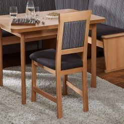 Stuhl Xamila Mit Lehne Und Sitz Gepolstert -Dariana shop stuhl lehne und sitz gepolstert massivholz buche lackiert webstoff gestreift xamila 04