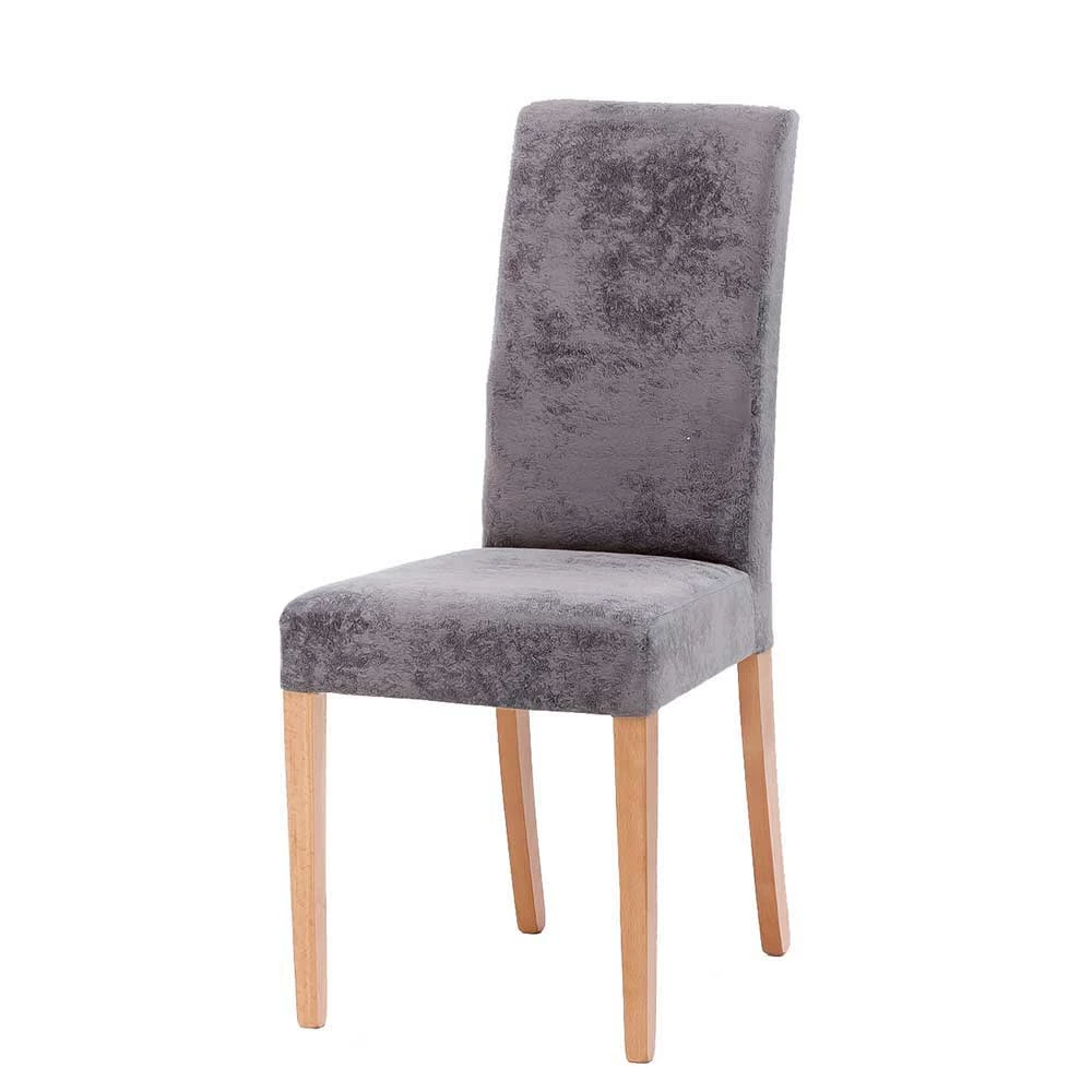 Stuhl-Set Buffalo aus grauem Microfaser-Bezug (2er Set) Stuhl-Set Buffalo Aus Grauem Microfaser-Bezug (2er Set) -Dariana shop stuhl set aus grauem microfaser bezug buffalo 01