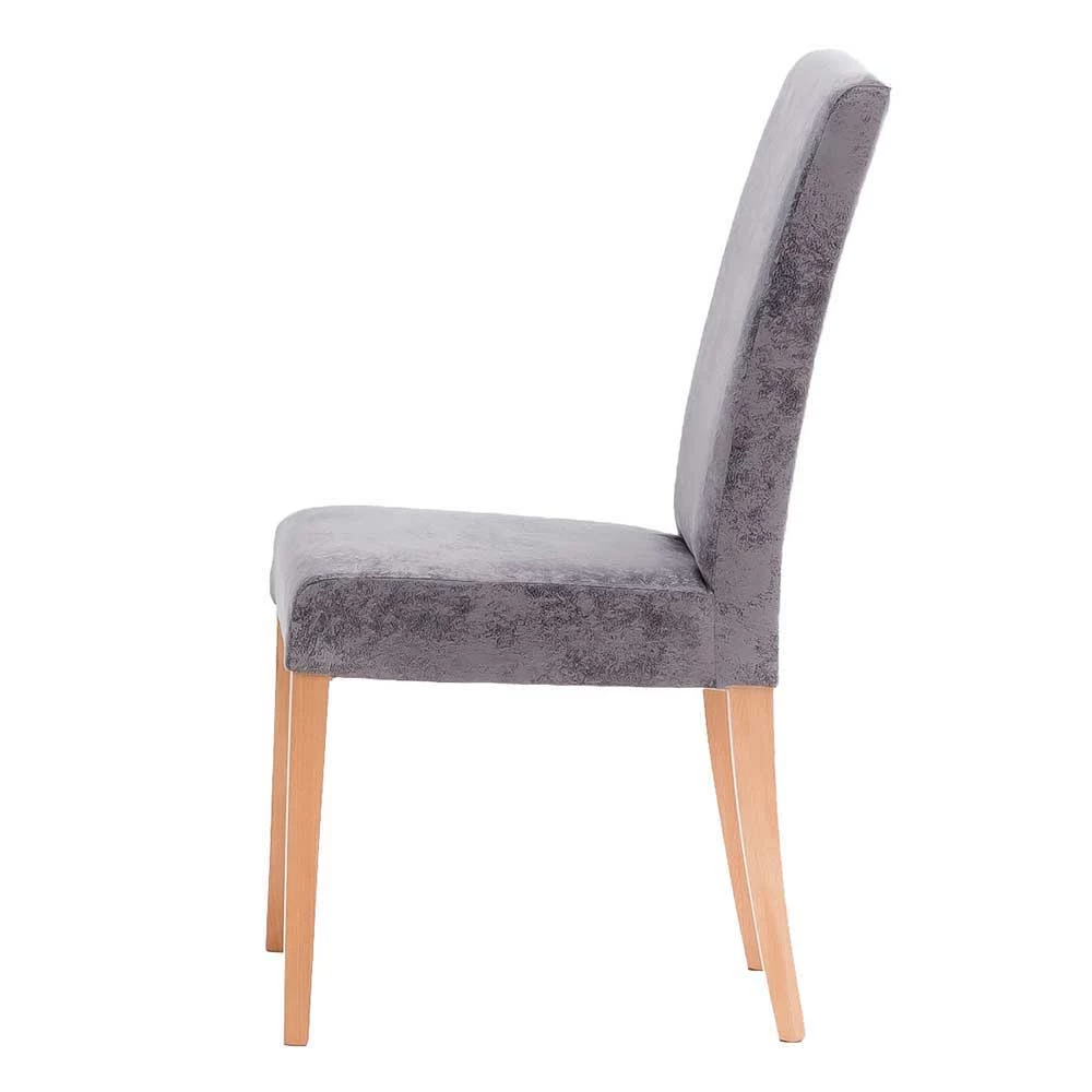 Stuhl-Set Buffalo aus grauem Microfaser-Bezug (2er Set) Stuhl-Set Buffalo Aus Grauem Microfaser-Bezug (2er Set) -Dariana shop stuhl set aus grauem microfaser bezug buffalo 03