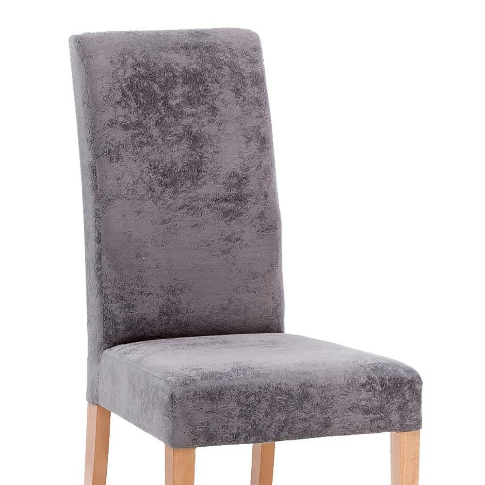 Stuhl-Set Buffalo aus grauem Microfaser-Bezug (2er Set) Stuhl-Set Buffalo Aus Grauem Microfaser-Bezug (2er Set) -Dariana shop stuhl set aus grauem microfaser bezug buffalo 04