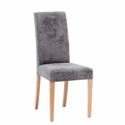 Stuhl-Set Buffalo Aus Grauem Microfaser-Bezug (2er Set)