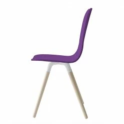 Stylischer Scandi Stuhl In Violett - Imonas -Dariana shop stylischer scandi stuhl in violett lackiert buche gebleicht imonas 02