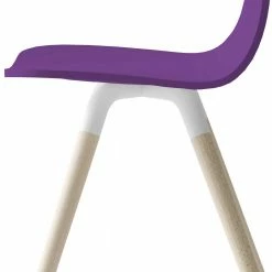 Stylischer Scandi Stuhl In Violett - Imonas -Dariana shop stylischer scandi stuhl in violett lackiert buche gebleicht imonas 03