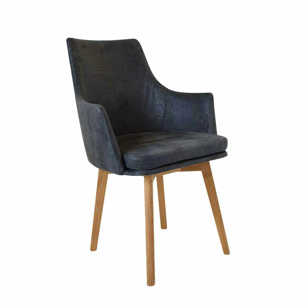 Tischsessel in Schwarz Microfaser Bastiona mit Gestell Wildeiche Tischsessel In Schwarz Microfaser Bastiona Mit Gestell Wildeiche -Dariana shop tischsessel in schwarz microfaser mit gestell wildeiche bastiona f