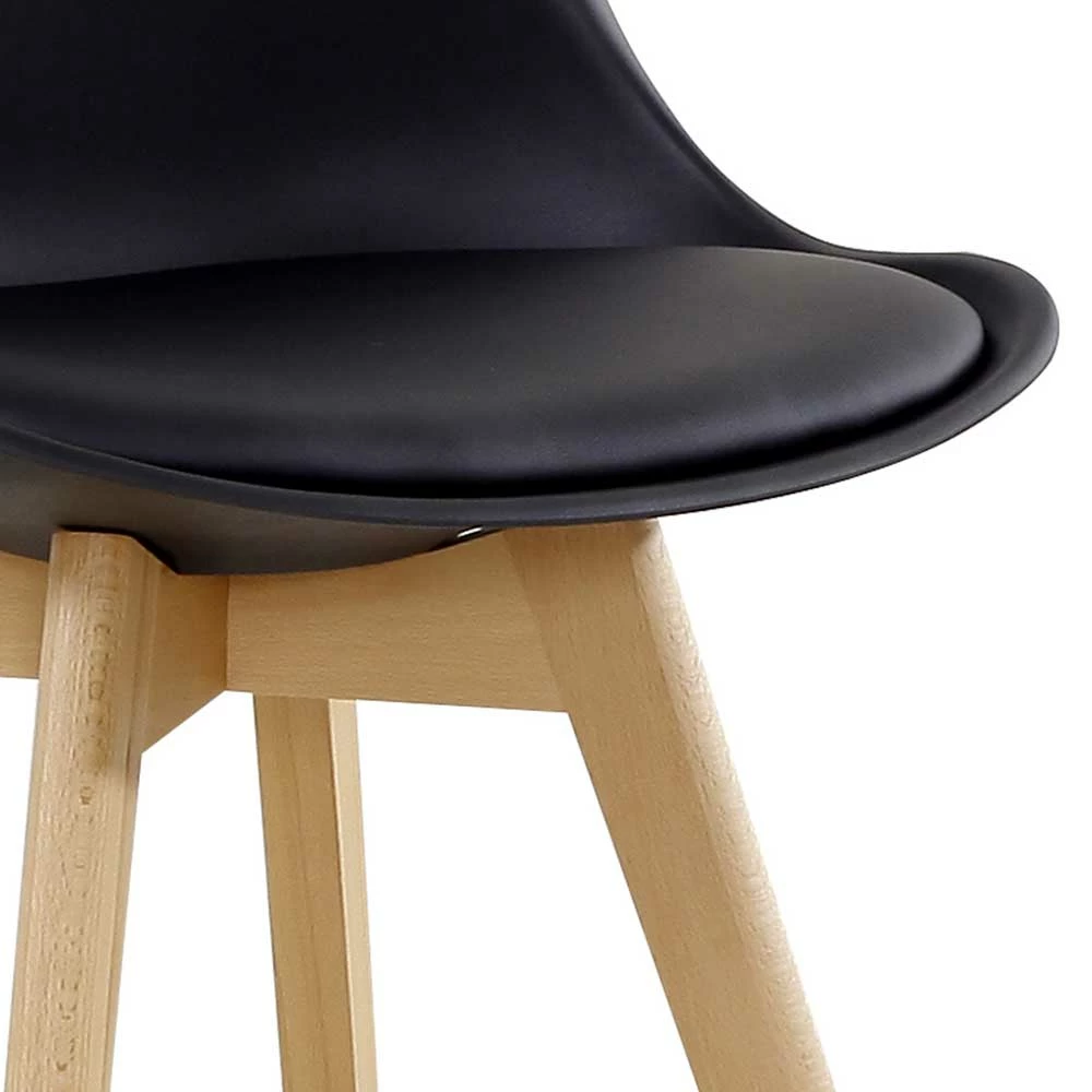 Topp Essstuhl In Schwarz & Natur - Juvaran (Set) - Image 3