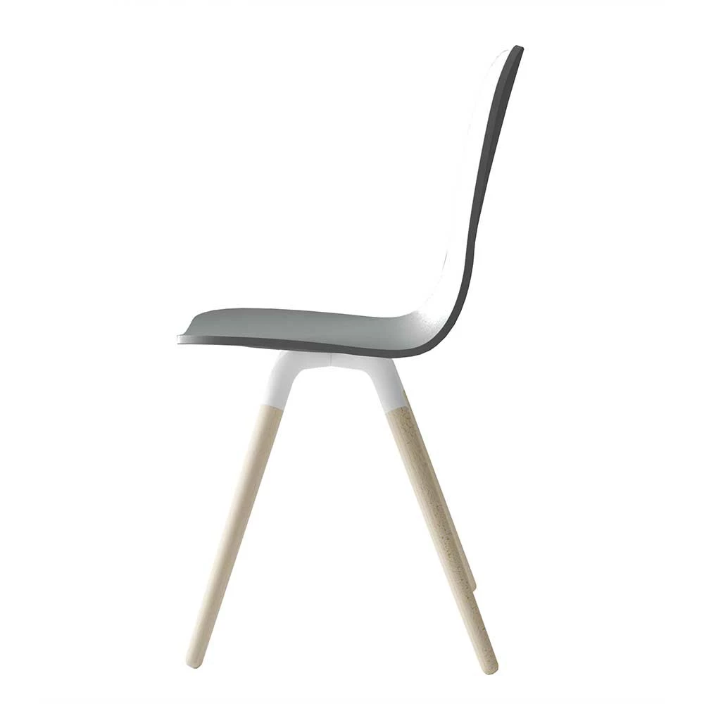 Topp Holzstuhl In Grau Metallic - Greyment - Image 3