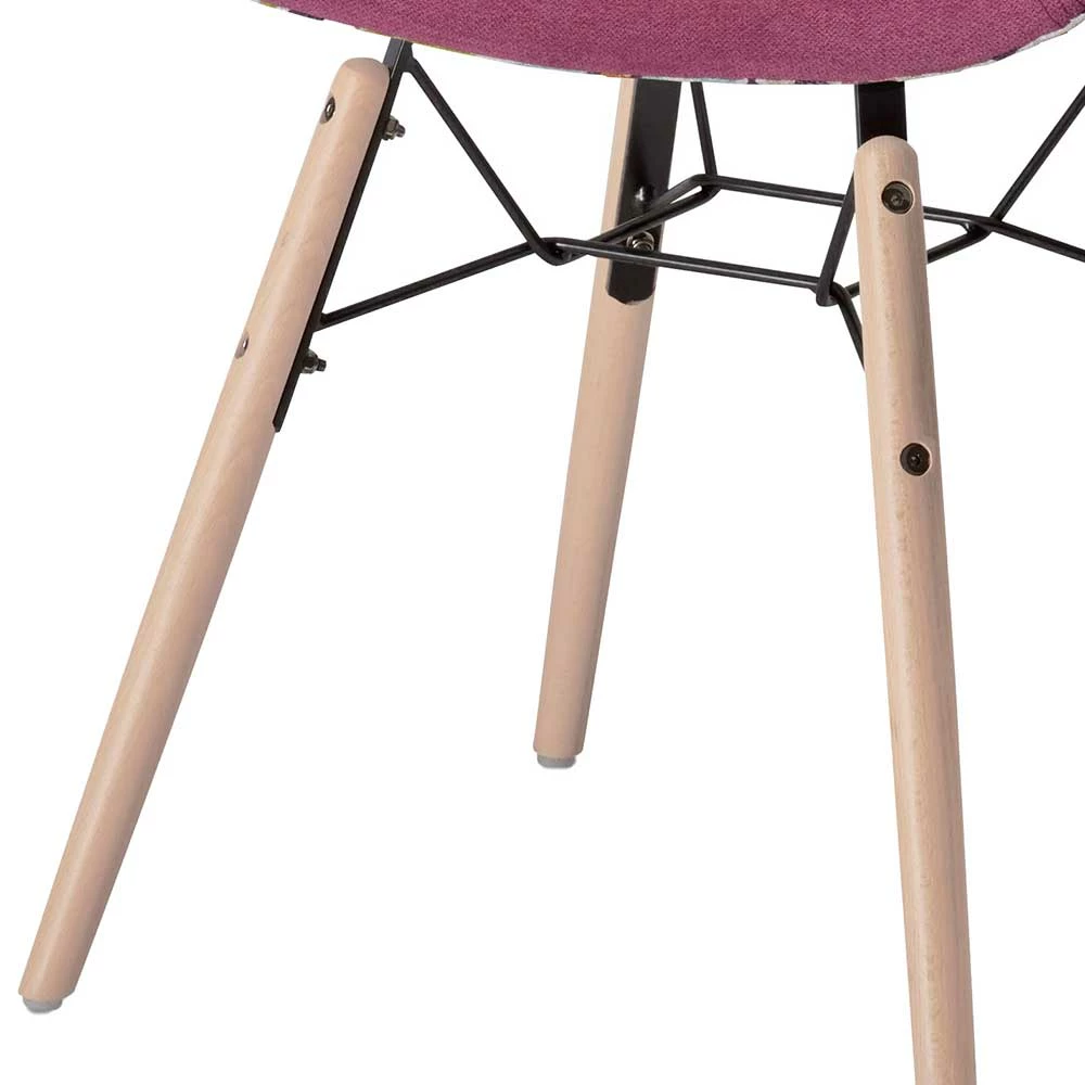 Topp Retro Designstuhl in Pink - Roosenia (2er Set) Topp Retro Designstuhl In Pink - Roosenia (2er Set) -Dariana shop topp retro designstuhl in pink blumen buche roosenia 04