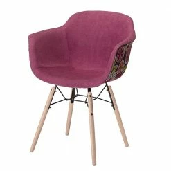 Topp Retro Designstuhl In Pink - Roosenia (2er Set)