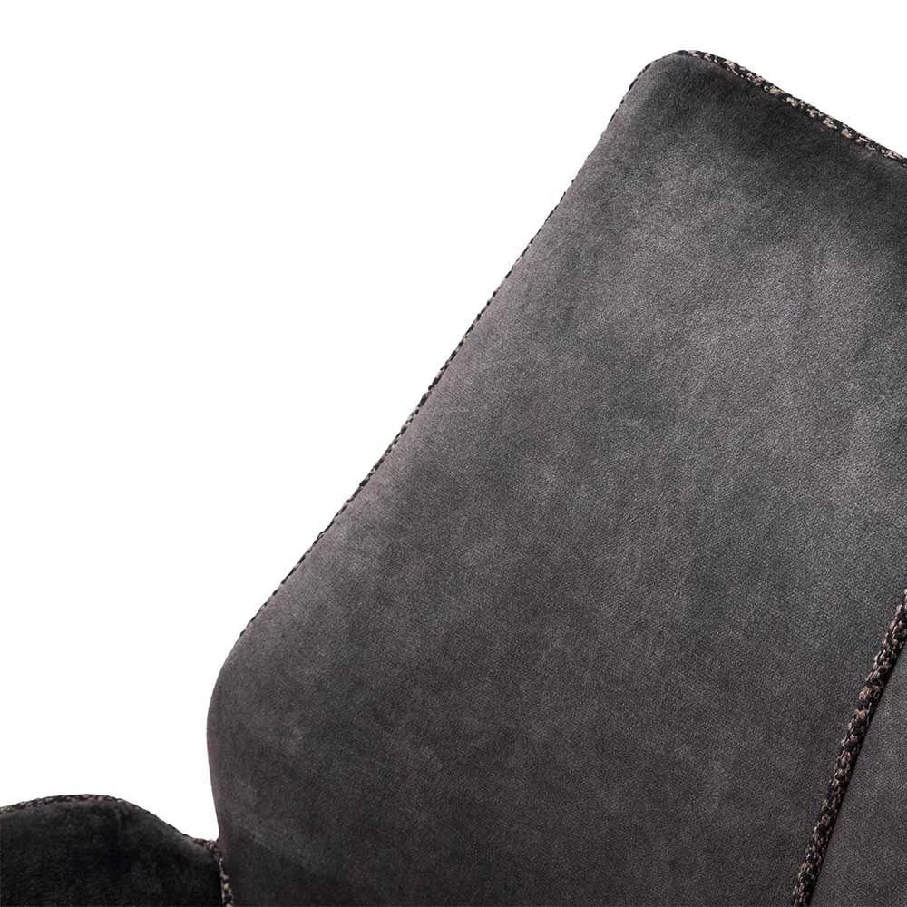 Velours Armlehnenstuhl in Anthrazit - Avelinos (2er Set) Velours Armlehnenstuhl In Anthrazit - Avelinos (2er Set) -Dariana shop velours armlehnenstuhl in anthrazit mit holzgestell aus eiche avelinos 04