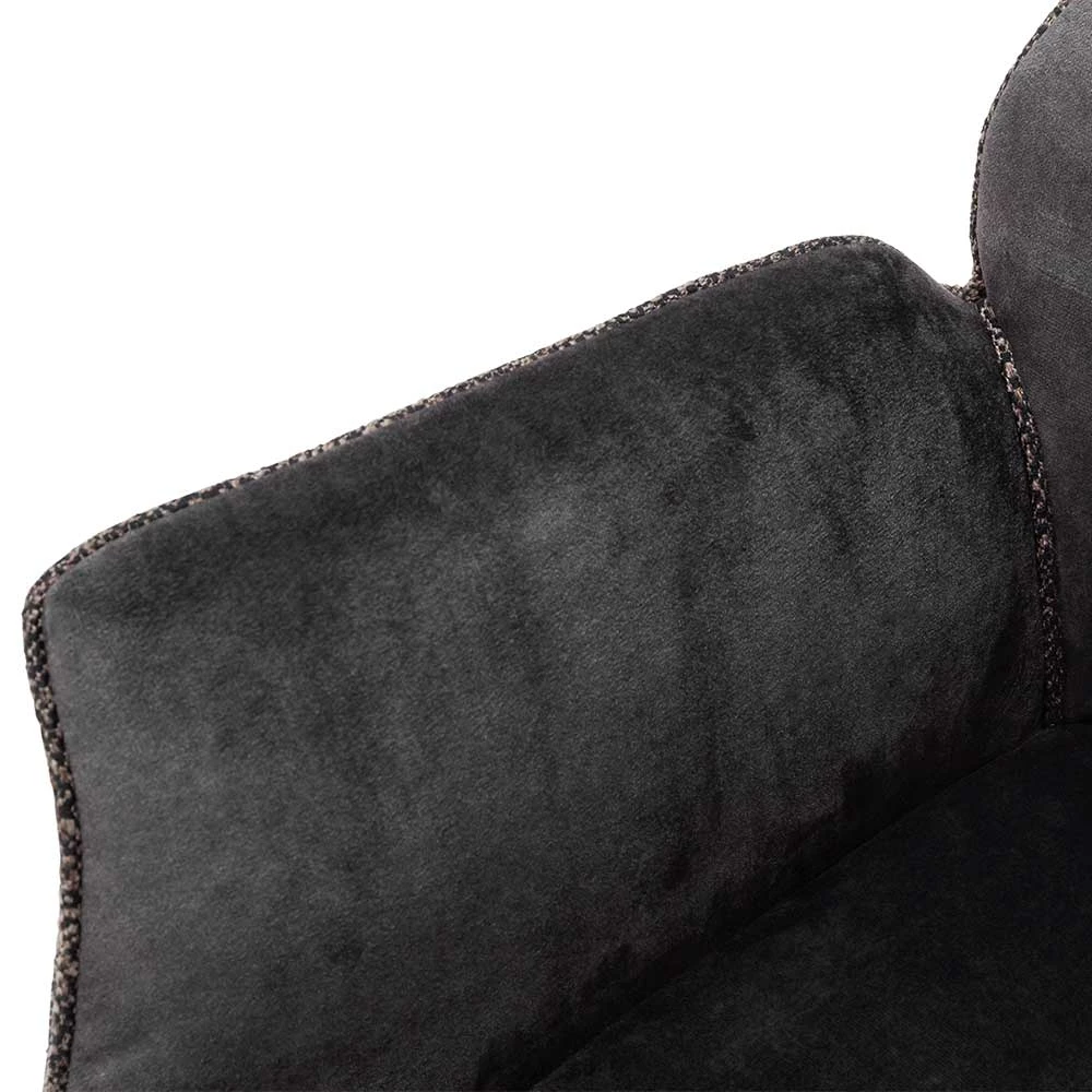 Velours Armlehnenstuhl in Anthrazit - Avelinos (2er Set) Velours Armlehnenstuhl In Anthrazit - Avelinos (2er Set) -Dariana shop velours armlehnenstuhl in anthrazit mit holzgestell aus eiche avelinos 05