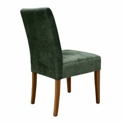 Velours Polsterstuhl In Graugrün - Zonya -Dariana shop velours polsterstuhl in graugruen mit aufwendigen steppungen zonya 03