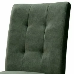 Velours Polsterstuhl In Graugrün - Zonya -Dariana shop velours polsterstuhl in graugruen mit aufwendigen steppungen zonya 04