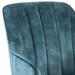 Velours Tischsessel In Blau Petrol - Vitalrov (2er Set) 5 Velours Tischsessel In Blau Petrol - Vitalrov (2er Set) -Dariana shop velours tischsessel in blau petrol mit massivholzgestell eiche vitalrov 03