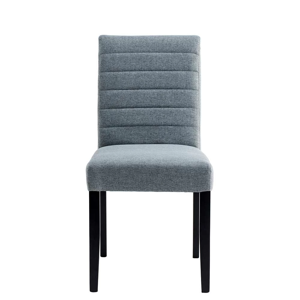 Webstoff Polsterstühle in Grau - Rodiccar (2er Set) Webstoff Polsterstühle In Grau - Rodiccar (2er Set) -Dariana shop webstoff polsterstuehle in grau mit schwarzen holzbeinen rodiccar 02