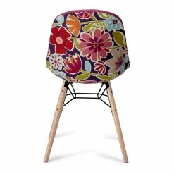 Webstoff Stuhl In Pink & Blumen - Agosto (2er Set) 4 Webstoff Stuhl In Pink & Blumen - Agosto (2er Set) -Dariana shop webstoff stuhl in pink blumen mit holzgestell buche agosto 02