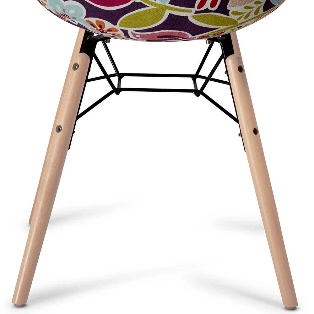 Webstoff Stuhl in Pink & Blumen - Agosto (2er Set) Webstoff Stuhl In Pink & Blumen - Agosto (2er Set) -Dariana shop webstoff stuhl in pink blumen mit holzgestell buche agosto 05