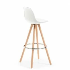 Weißer Bar Stuhl Mit Sitzschale - Rahia (2er Set) 5 Weißer Bar Stuhl Mit Sitzschale - Rahia (2er Set) -Dariana shop weisser bar stuhl mit sitzschale massivholz gestell rahia 03