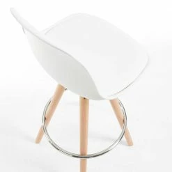 Weißer Bar Stuhl Mit Sitzschale - Rahia (2er Set) 7 Weißer Bar Stuhl Mit Sitzschale - Rahia (2er Set) -Dariana shop weisser bar stuhl mit sitzschale massivholz gestell rahia 05