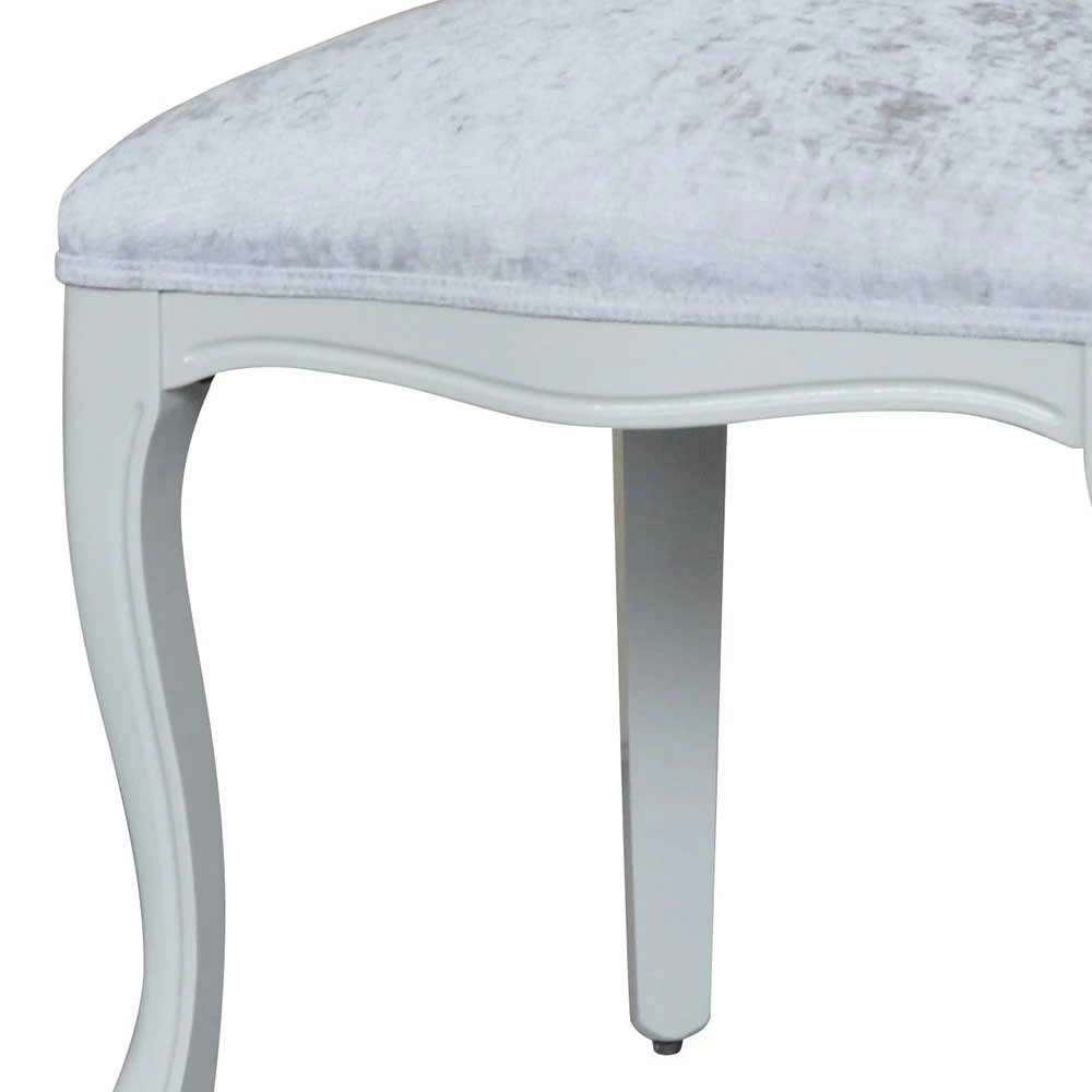 Weißer Barock Polsterstuhl aus Samt & Massivholz - Kubina Weißer Barock Polsterstuhl Aus Samt & Massivholz - Kubina -Dariana shop weisser barock polsterstuhl aus samt massivholz buche kubina 03